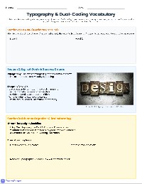 Graphic Vocabulary Design Workshop