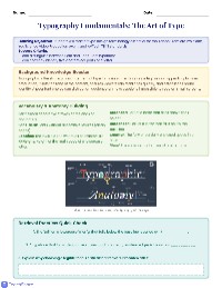 Typography & Type Design Essentials