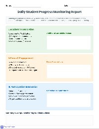 Student Progress Evaluation Form