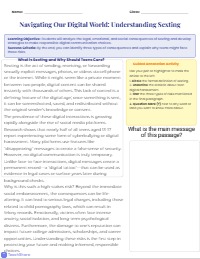 Understanding Sexting Risks
