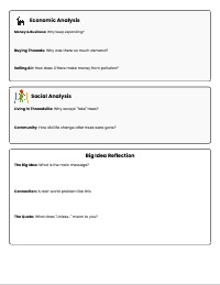 The Lorax Movie Worksheet: Connecting to Global Issues