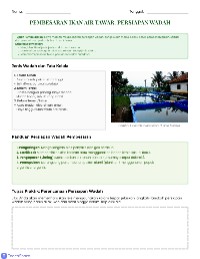 Pembesaran Ikan Air Tawar