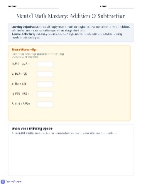 Advanced Mental Math Challenge