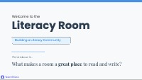 Welcome to the Literacy Room
