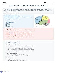 Executive Function Skills Poster Project