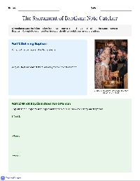 Baptism Note Catcher