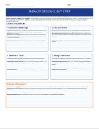 Custom Sneaker Design Project Client Brief
