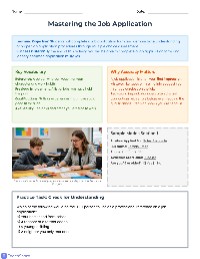 First Job Application Guide