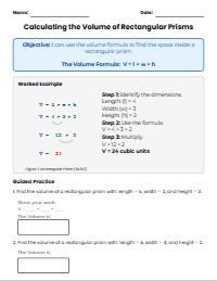 Volume of Rectangular Prisms Practice
