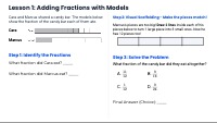 Scaffold this for my students that are below grade level. initiate the first step of the problem as a visual!