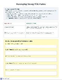 TOK Knowledge Questions Practice