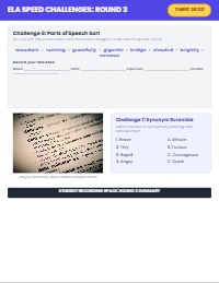 5th Grade ELA and Math Minute Challenges