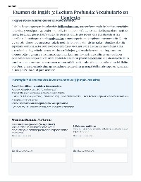 Spanish Walden Context Clues Assessment