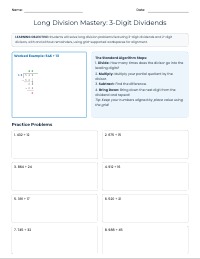 Mastering Long Division with 2-Digit Divisors
