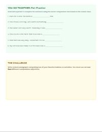 Mastering Comparative Adjectives Worksheet