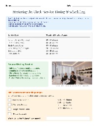 Cosmetology Scheduling Guide