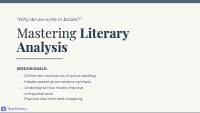 Mastering Literary Analysis and Reading Strategies
