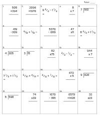 Math Practice Exercises