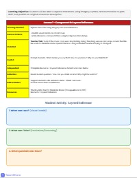 Stage 1 English Unit 29 Lesson Plans