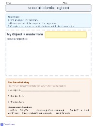 Library Object Investigation Worksheet
