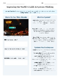 Guide to Systems Thinking
