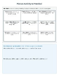 Self-Management Skills Worksheet