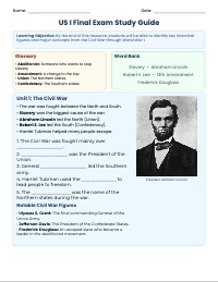 US History Final Exam Study Guide