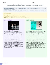 Ballet Trailblazers: Compare and Contrast