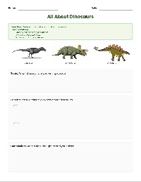 Dinosaur Writing Assessment