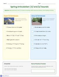 Springtime Speech Practice: Mastering S and Z