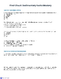 Sedimentary Rock Classification