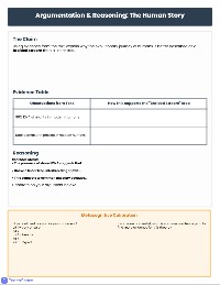 Human Evolution: CER Argumentation Activity