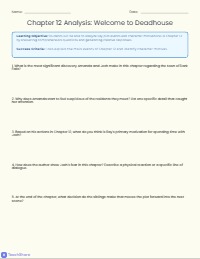 Welcome to Deadhouse Chapter 12 Comprehension Guide