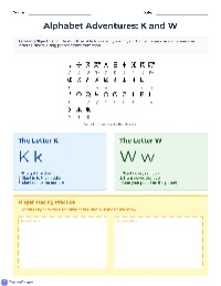 Letters K and W