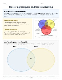 Animal Comparison Essay Rubric
