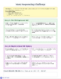 Plot Parts Sorting Activity
