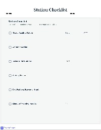 Station Rotation Checklist