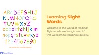 Learning Kindergarten Sight Words With Pictures