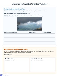 Literal or Inferential? Quick Check