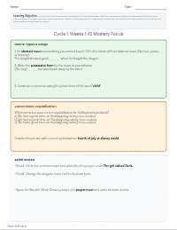 Second Grade Language Arts Spiral Curriculum