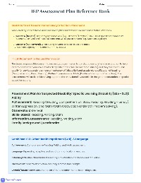 Professional Assessment Documentation Reference