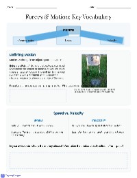 Understanding Forces and Motion