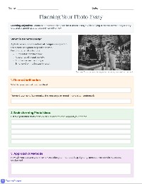 Photo Essay Planning Template