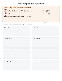 Linear Expressions and Equations Practice