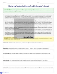 Mastering Textual Evidence: A Close Reading Guide