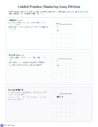 Long Division Practice