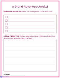 Teacher Retirement Keepsake Tribute Templates