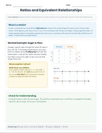 Mastering Equivalent Ratios: Tables and Lines