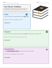 Poetry Elements and Figurative Language Flipbook