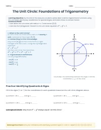 Mastering the Unit Circle and Trigonometry